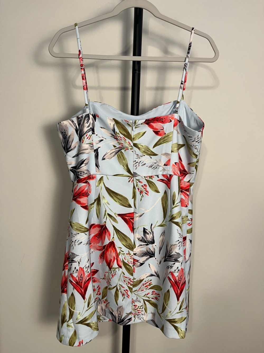 3 for $30 Sale! French Connection Dress Blue Floral Mini Sleeveless Straps 12 - Picture 5 of 7